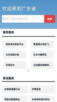 广东政务服务网HD 一站式政务服务的移动神器